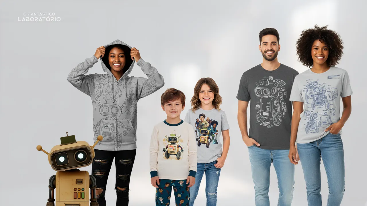 Linha de vestuário com o design do Byte, para toda a família.